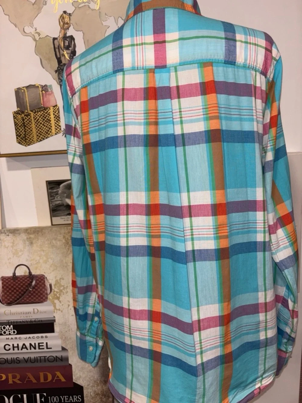 J. Crew Turquoise Plaid Button-Down Shirt